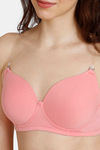 Zivame Beautiful Basics Padded Non Wired 3/4Th Coverage Backless Bra - Strawberry Ice — thumbnail 5